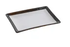 image of Yanco RO-208 Rectangular Plate 8" x 5-1/2" x 7/8" Porcelain Dishwasher Oven Microwave Safe - Dozen