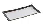 image of Yanco RO-2112 Rockeye Rectangular China Plate, 11-1/2" x 5-1/2", Porcelain Dishwasher Safe - Dozen