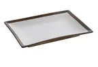 image of Yanco RO-213 Rectangular Porcelain Plate, 12"x8-1/4"x1-1/2", Glazed Porcelain Dishwasher Safe - Dozen