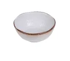image of Yanco RO-2406 Nappie Bowl, 14 oz (5½" Dia. × 2¼" H), White/Brown Porcelain Dishwasher Safe - Dozen