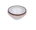 image of Yanco RO-2808 Round Porcelain Bowl, 8" Dia x 3½" H, 46 oz White/Brown Glazed DishwasherSafe - Dozen