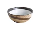 image of Yanco RO-405 Rockeye Miso Soup Bowl, 4" Diameter, 8 Oz, Round Glazed Porcelain - Dozen
