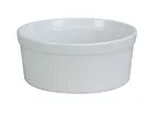 image of Yanco SF-164 China Soufflé Bowl, 64 Oz 8" Dia x 2-3/4" H, White Porcelain, Dishwasher Safe - Dozen