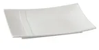 image of Yanco SH-210 - Rect. China Plate, 10" x 7", Porcelain, Dishwasher/Oven/Microwave Safe - Dozen