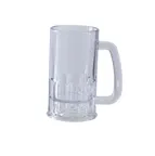 image of Yanco SM-12-B 12 oz Clear SAN Beer Mug, 3" Diameter x 5-1/2" Height, Plastic Stein - Dozen