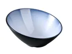 image of Yanco SN-408 Bowl, 26 oz (8 ¼" Dia × 4 ¼" H), Round White/Black Melamine, Dishwasher‑Safe – 1 Dozen