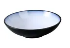 image of Yanco SN-5017 Bowl – 18 Oz, 7" Dia x 1 7/8" H, Round Two‑Tone White/Black Melamine, Safe - Dozen