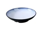 image of Yanco SN-507 - 28 Oz Bowl, 7 3/4" Dia x 2 1/8" H, White/Black Melamine, Dishwasher-Safe - Dozen