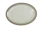 image of Yanco SS-212 - 12" L x 9" W Oval Melamine Platter, Beige, Dishwasher Safe, NSF - Dozen