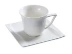 image of Yanco SW-001 Sea Wave Cup, 7 Oz, 3-3/8" Dia x 3-1/2" H, Porcelain, Microwave Safe - Dozen