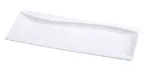 image of Yanco SW-215 Sea Wave Rectangular Porcelain Plate, 15" x 5-5/8" White, Dishwasher Safe - Dozen