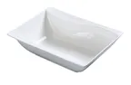 image of Yanco SW-406 Rectangular Porcelain Bowl, Bone White, 6" x 4-1/2" (8 oz) Dishwasher Safe - Dozen