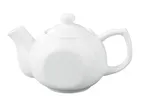image of Yanco TP-1 - 15 Oz White Porcelain Coffee Pot/Teapot, 7-3/4" L x 4" W x 3-1/2" H, Lift Lid - Dozen