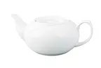 image of Yanco TP-2 - 24 Oz White Porcelain Coffee Pot with Flat Lid, 8-1/4" L x 5" W x 3-1/4" H - Dozen