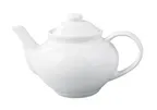 image of Yanco TP-3 - 40 Oz White Porcelain Coffee Pot Raised Lid, 8½"L×5½"W×4¾"H, Microwave Safe - Dozen