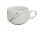 image of Yanco UR-001 Urban Line Porcelain Cup, 7 Oz, 3-3/8" Dia. x 3-1/2" H, Bone White, Stackable - Dozen