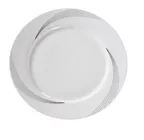 image of Yanco UR-106 Urban Line Plate, 6-1/4" Round Porcelain, Bone White, Wide Rim, Dishwasher Safe - Dozen