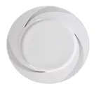 image of Yanco UR-112 China Plate, 12" Round Wide Rim Porcelain Bone White Dishwasher Safe - Dozen