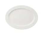 image of Yanco VS-214 China Platter, 14¼" Dia x 10" H, White Magnesia, Dishwasher Safe, Wide Rim - Dozen