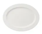 image of Yanco VS-215 Versailles Platter, 15.5" Dia x 10.75" H White China, Rim, Glazed Magnesia - Dozen