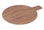 image of Yanco WD-112 Serving Tray, 11" Diameter Round Melamine with Wood Look, Browns Color - Dozen