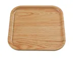 image of Yanco WD-2108 Square Melamine Plate 8.125" x 8.125" Golden Oak 8" Diameter - Dozen