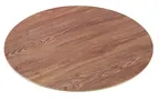 image of Yanco WD-310 Round Serving Tray, 10" Diameter, Melamine Wood Look, Browns, Dishwasher Safe - Dozen