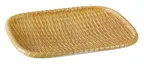 image of Yanco WD-408 - Rect Melamine Serving Tray 8.5" x 6.5", Brown Bamboo Look, Dishwasher Safe - Dozen