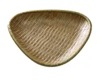 image of Yanco WD-811 - 10-1/2" X 1-1/8" Triangular Deep Plate, Melamine Bamboo Look, Brown - Dozen