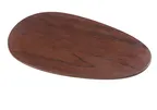 image of Yanco WL-210 Oval Melamine Plate 10-1/4" W x 6-1/2" D x 3/4" H Brown Wood Grain RolledEdge - Dozen