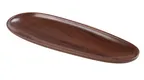 image of Yanco WL-214 Melamine Plate, 14" W x 5" D x 1-1/8" H Oval Rolled Edge, Brown Grain - Dozen
