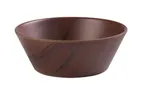 image of Yanco WL-506 - 6" Round Salad Bowl, 18 Oz, Brown Woodgrain Melamine, - Dozen
