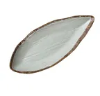 image of Yanco YO-2112 - Oval Melamine Plate 12" x 5-1/8" x 1-1/2", Matte Green, Safe Foot, 1 Dozen