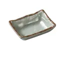 image of Yanco YO-9111 - 3 oz Sauce Dish, 3" L x 2" W x 3/4" H, Green Melamine, Dishwasher Safe - Dozen