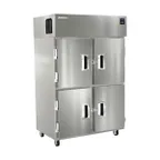 image of Delfield 6051XL-SH Two Section Reach-In Refrigerator w/ 4 Solid Half Doors, Top Mounted, 43.5 cu. ft.