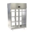 image of Delfield DSLRPT2-G 48" 4-Glass Door Pass Thru Refrigerator, 48.33 cu. ft., Top Mounted