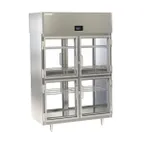 image of Delfield DSLRPT2-GH 48” 2-Section Glass Door Pass-Thru Refrigerator, 48.33 cu. ft., Top Mounted