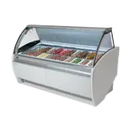 image of Infrico USA IDC-VAR24H - 77" Curved Glass Gelato Dipping Cabinet, 4.95 cu. ft