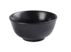 image of Yanco NB-805 Black 10‑Oz Round Rice Bowl, 4‑5/8" Dia x 2‑1/4" H Porcelain, Dishwasher Safe - Dozen