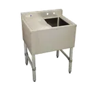 image of Serv-Ware BAR1B14-CWP-V 14" 1 Compartment Underbar Sink with 4" Faucet Holes, No Drainboards