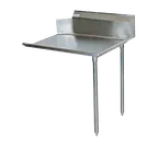 image of Serv-Ware CDT48R-CWP-V 48" S.Steel Clean Straight Dishtable, 16 Gauge - 11" Splash / Right Side