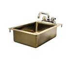 image of Serv-Ware DIS-1C1014-CWP-V 12" Drop-In Sink, 10"W x 14"L x 10"D Bowl / (1) Compartment