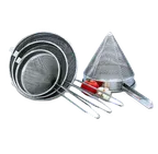 image of Vollrath 47178 Cap Strainer, 12" Diameter x 12" Deep, 3/32" Mesh, Stainless Steel Handle, Bowl Clip
