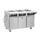 image of FWE HLC-3W6-7H-21-HWR 51" Tray Line Heated Serving & Holding Cabinet, (3) Wells