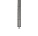 image of Metro 74PK4 Post – 74-1/2" Gray Epoxy Coated, Leveling Bolt, Grooved 1" Increments, Microban Finish