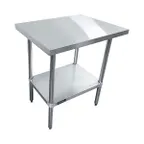 image of Sapphire Manufacturing SMTE-1830G 30" Open Base Work Table with Undershelf - Without Backsplash