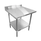 image of Sapphire Manufacturing SMTEB-2430S 30" Open Base Work Table with Undershelf - 5" Backsplash