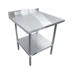 image of Sapphire Manufacturing SMTEB-3030G 30" Open Base Work Table with Undershelf - 5" Backsplash