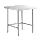 image of Sapphire Manufacturing SMTEO-2430S 30" Open Base Work Table with Side & Rear Crossrails - Flat Top