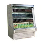 image of Howard-McCray SC-OD30E-6-SL-S 75" Vertical Multi-Purpose Open Merchandiser, Stainless Steel, Self-Contained